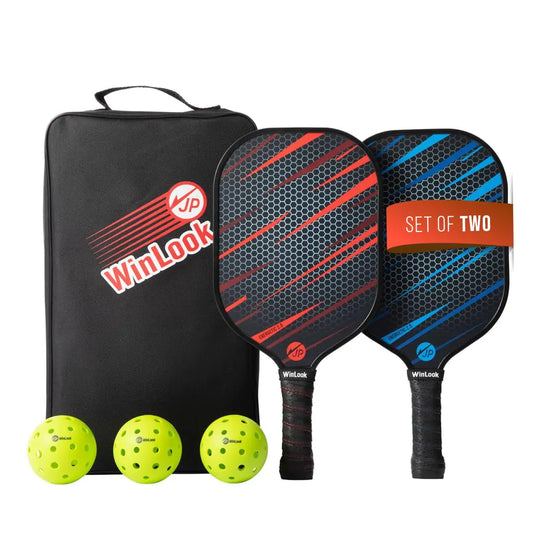 ProSpin Pickleball Paddle Set – 2 Paddles, 3 Balls &amp; Bag